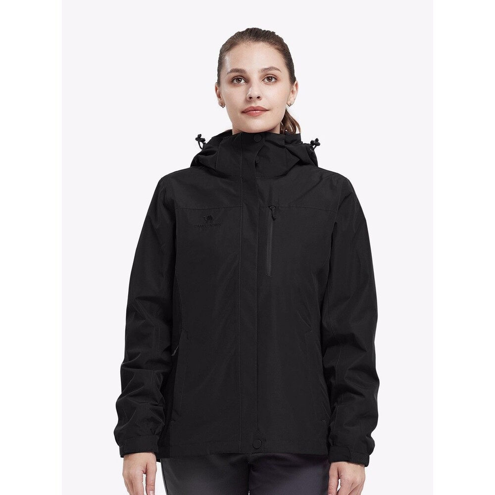 Camel Crown Womens 3 In 1 Jacket Black Waterproof Ski Fleece Winter Small S - Picture 2 of 10